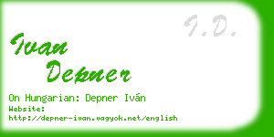 ivan depner business card